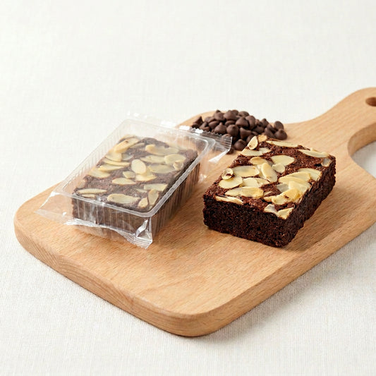 Almond Chocolate Fudge Brownie 70G Pillow Packed (Box of 6 or 26) - Oh La La Bakery