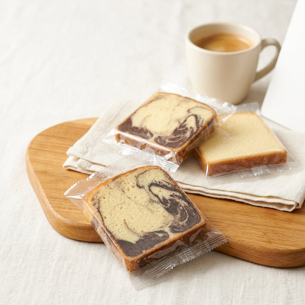 Chocolate Marble Butter Cake 40G (Box of 8 or 36) - Oh La La Bakery