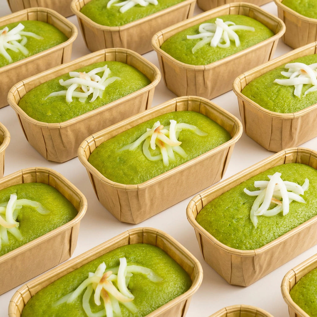 Pandan Coconut Loaf Cake 85G (Box of 18) - Oh La La Bakery